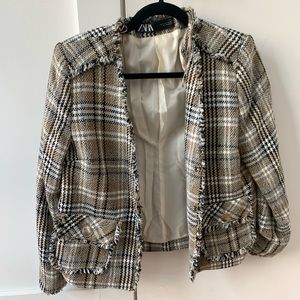 Plaid Zara Cropped Jacket